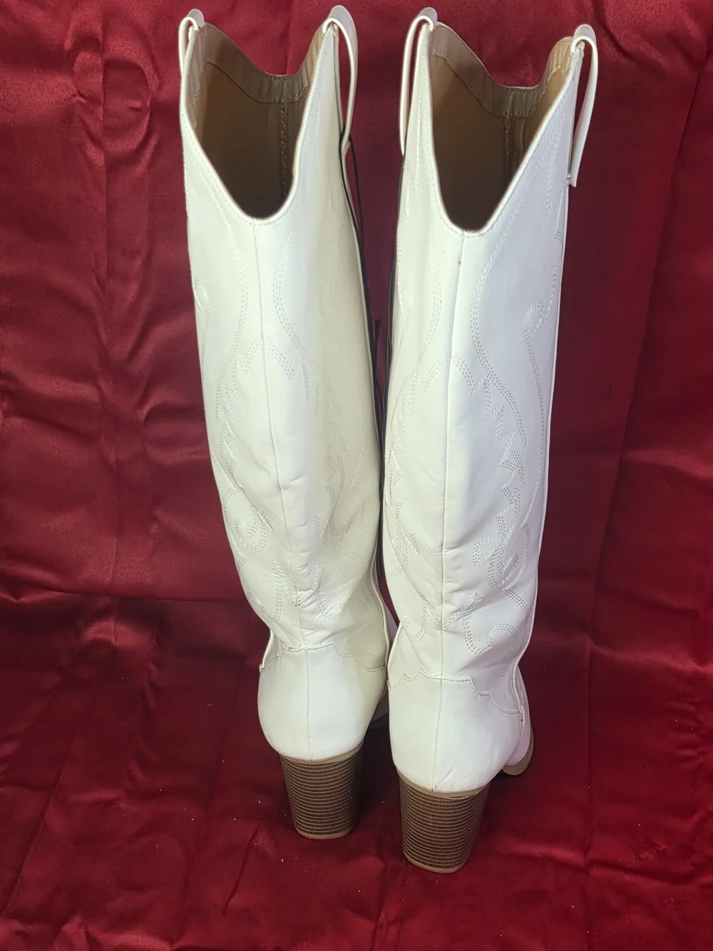 White Over-the-Knee Western Boots - Classic Tall Women's Boot